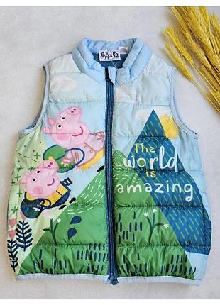 Тепла  мякенька жилетка н 2/3 роки 🍭peppa pig пеппа пиг