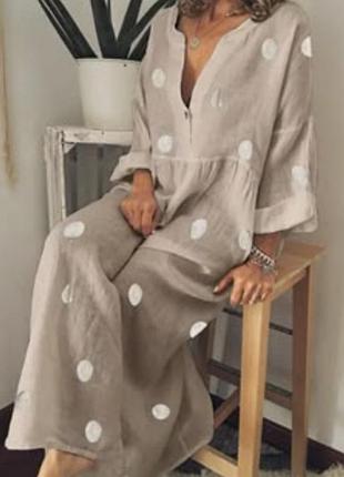 Очаровательное в крупный горох платье 👗