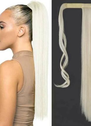 Шиньон хвіс накладний прямий блонд