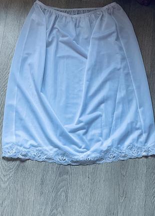 Натільна білосніжна спідниця