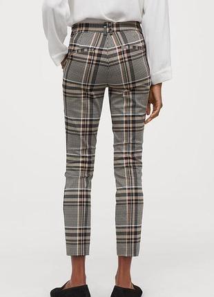 H&m жіночі класичні брюки в клітинку, укорочені штани-сигарети, ділові/офісні брюки, розмір s/m