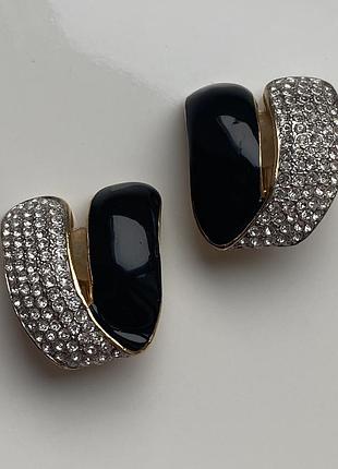 Вінтаж! кліпси, кристали, емаль, позолота