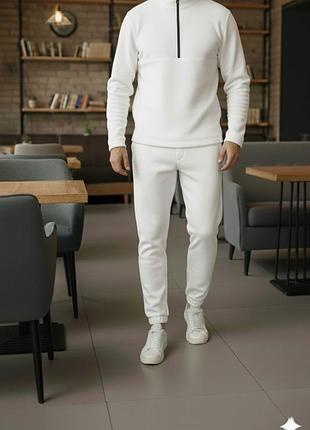 Плюшевый теплый мягкий флисовый костюм джемпер и брюки мужской комплект полар-флис зимний осенний повседневный весенний подарок без капюшона