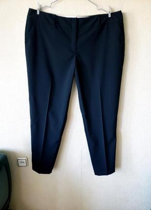 Новые зауженные шерстяные 43 % wool черные брюки   на высокий рост 24 uk (индонезия)4 фото