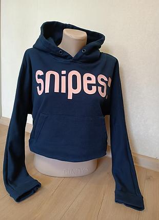 Женская укороченная толстовка с капюшоном snipes/ стильная кофта / батник