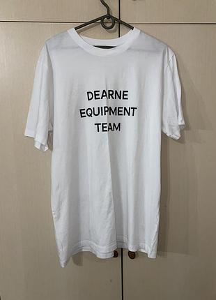 Футболка бавовняна тонка подовжена оверсайз велика біла базова котон 100% органічний anthem l