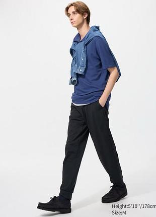 Спортивні штани uniqlo чорні ultra stretch active joggers (longer)