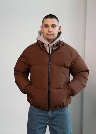 Чоловіча тепла куртка дуже якісний щільний матеріал не сковує у русі тепла зимова