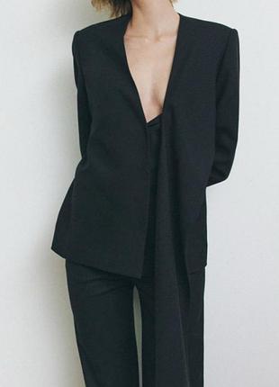 Оригинальный шерстяной пиджак блейзер трансформер zara