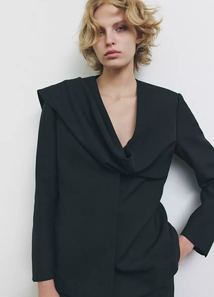 Оригинальный шерстяной пиджак блейзер трансформер zara