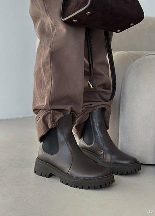 Черевики зимові шоколад