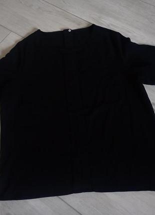 Класична чорна блуза brock taverner verona з ґудзиком на спині та замочком 42 розмір