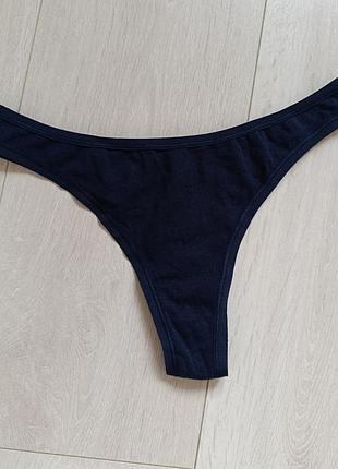 Трусики базові стрінги котонові бікіні сині танга esmara s m 8 10 36 38 44 46