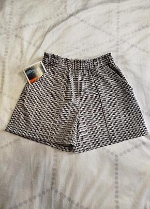 Шорти принт гусяча лапка