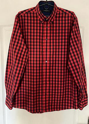 Стильна жіноча сорочка у клітинку. розмір 40/l/48