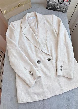 Піджак бежевий жіночий віскоза льон