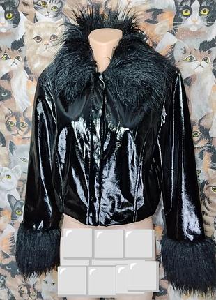 Виниловая трендовая фетиш куртка