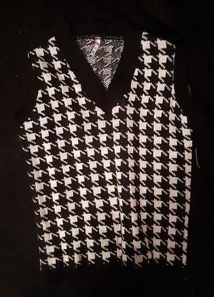 Кардиган принт гусяча лапка розмір s