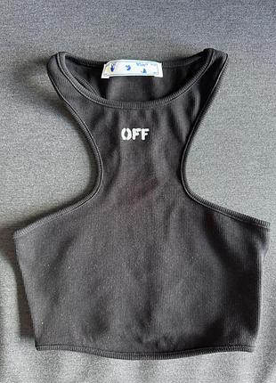 Топ off white в рубчик , новий, оригінал,ціна 60$