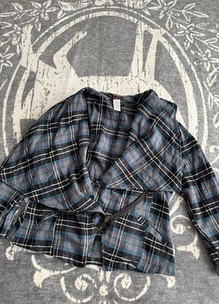 Фланелевий кардиган у клітинку бренду mark розмір xl 42