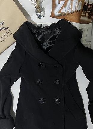 Женское чёрное пальто 🖤