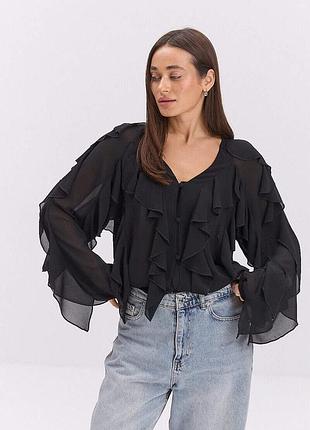 Шифонова блуза бохо, lara italy