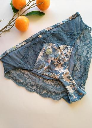 Красивые шелковые трусики с кружевом m&amp;s, eur 38