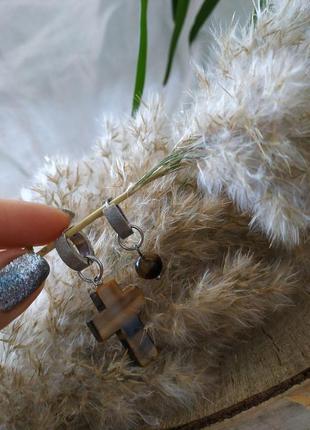 Серьги - трансформеры с тигровым глазом "тамара" 5