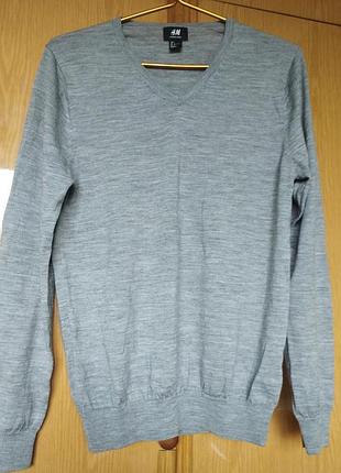 Джемпер чоловічий вовна меріноса р.46-48 h&m