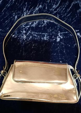 Сумочка серебро глянец