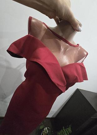 Платье бордовое марсал праздничное нарядное