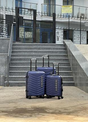 3 шт комплект полипропилен wings чемодан дорожный на колесах польша 4 колеса