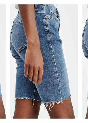 Джинсові велосипедки ( шорти жіночі ) з необробленим краєм