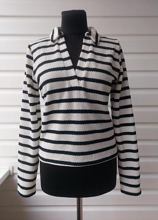 Женский джемпер поло h&amp;m в полоску
