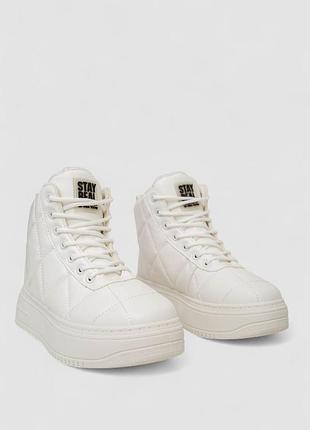 Стеганые ботинки на меху