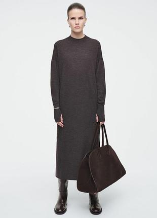 Платье миди из мериносовой шерсти cos