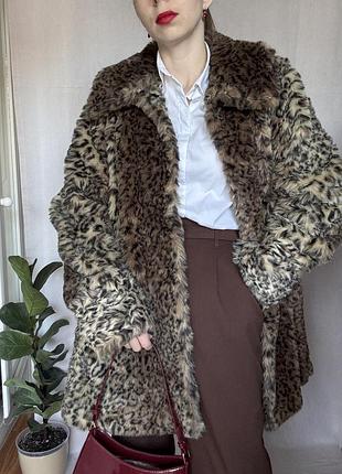 Шубка в леопардовий принт
