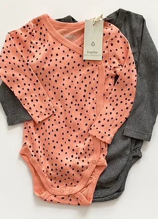 Боди для малышей хлопковый lupilu р.62-68 (2-6 месяцев)