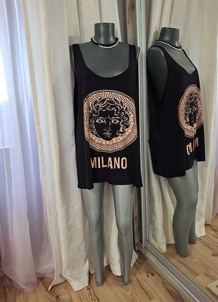 Вискозная с принтом майка