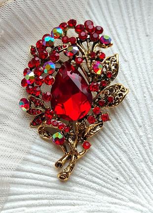 Брошь- кулон " изысканный букет" 7,8 см