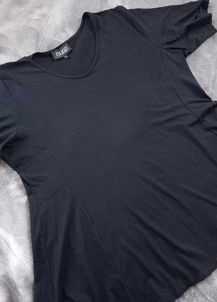 Чорна футбока-туніка великого розміру