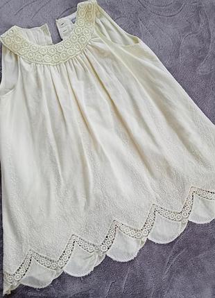 Летнее хлопковое платье на 3-4 года