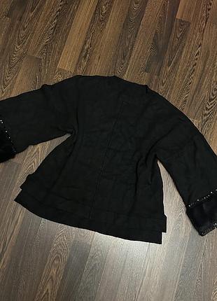 Дуже теплий светр з рукавами меховими