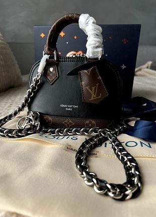 Alma bb mini monogram premium натуральная кожа канва брендовая сумка люкс