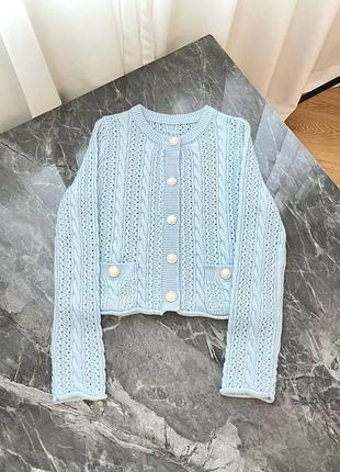 Брендовий жіночий вʼязаний кардиган міу