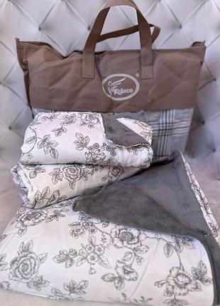 Постільна білизна велюр+ фланель, євро