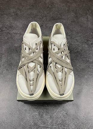 Кеди rick owens x hollywood megalace beige