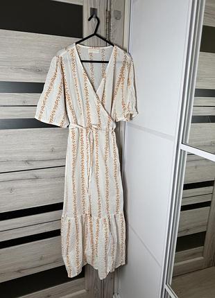 Хлопковое платье m-l макси