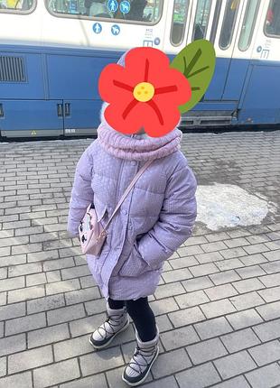 Зимова куртка для дівчинки 6-7 р.