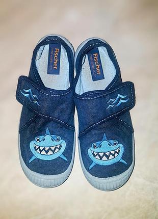 Мокасины хлопковые джинсовые, тапочки с липучками, слипоны, кеды. стелька 20 см